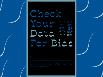 Check Your Data Bias art direction bias databias digital design digital drawing graphic design illustration poster design technology typography