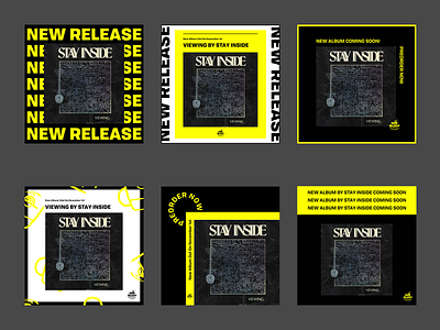 No Sleep Layout Variations art direction digital design graphic design record label social