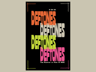 Deftones art direction design digital design digital drawing graphic design nyc show flyer show poster typography