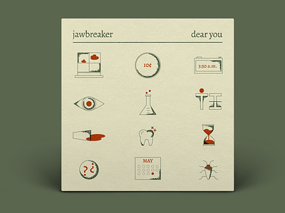 Jawbreaker Dear You album cover art direction digital design digital drawing graphic design jawbreaker music stipple