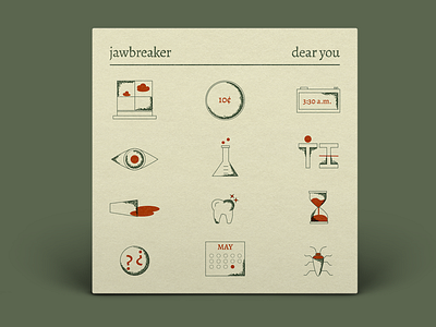 Jawbreaker Dear You album cover art direction digital design digital drawing graphic design jawbreaker music stipple