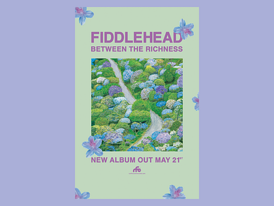 Fiddlehead Promo Poster art direction band poster digital design flowers graphic design promo poster