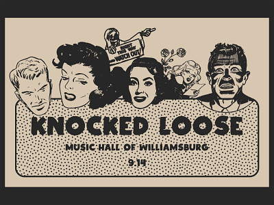 Knocked Loose art direction collage design digital design graphic design poster design show poster typography