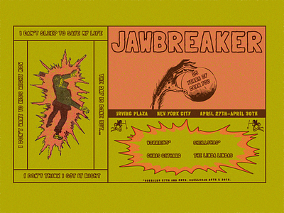 JAWBREAKER collage concert poster dear you digital design graphic design irving plaza jawbreaker poster design show flyer show poster typography