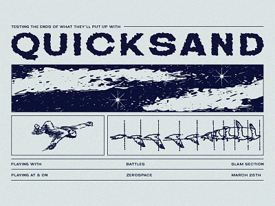 Quicksand design flyer grain graphic design poster design show flyer show poster typography wave type