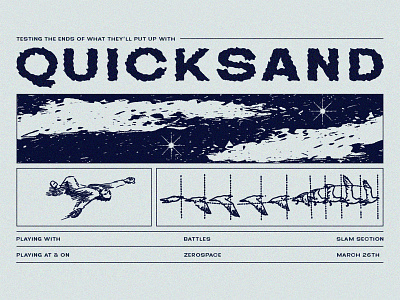 Quicksand design flyer grain graphic design poster design show flyer show poster typography wave type
