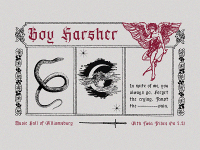 Boy Harsher boy harsher collage design digital design grain graphic design grey poster design show poster typography