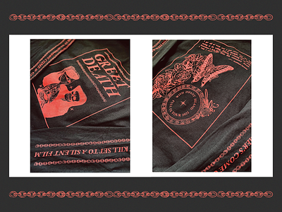 Greet Death Tour Shirt graphic design long sleeve shirt shirt design shirt layout skull shirt tour shirt tour shirt design typography