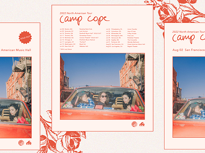 Camp Cope North American Tour art direction camp cope editorial layout graphic design layout show poster tour poster typography