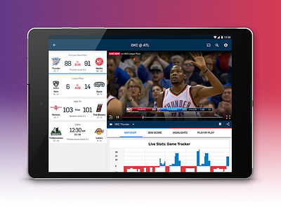 NBA Streaming android app google material design nba