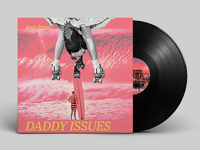 Daddy Issues band art chicken cover art daddy issues band record art record cover roller skating chicken surfing top album of 2017 waves