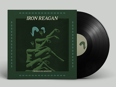 Iron Reagan - Crossover Ministry iron reagan occult record cover record cover art richmond virginia rva rva band thrash metal vinyl vinyl cover