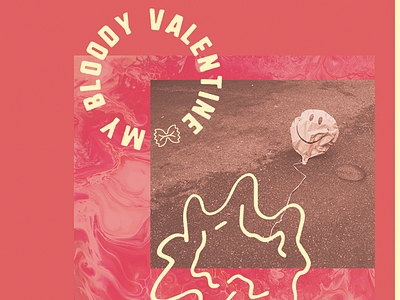 My Bloody Valentine graphic design loveless mbv minimal colors my bloody valentine seattle seattle washington show flyer