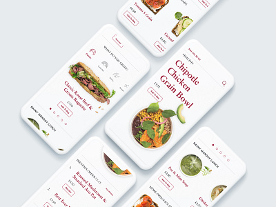 Pret A Manger Menu UI appdesign clean food foodapp minimal native app ui uidesign