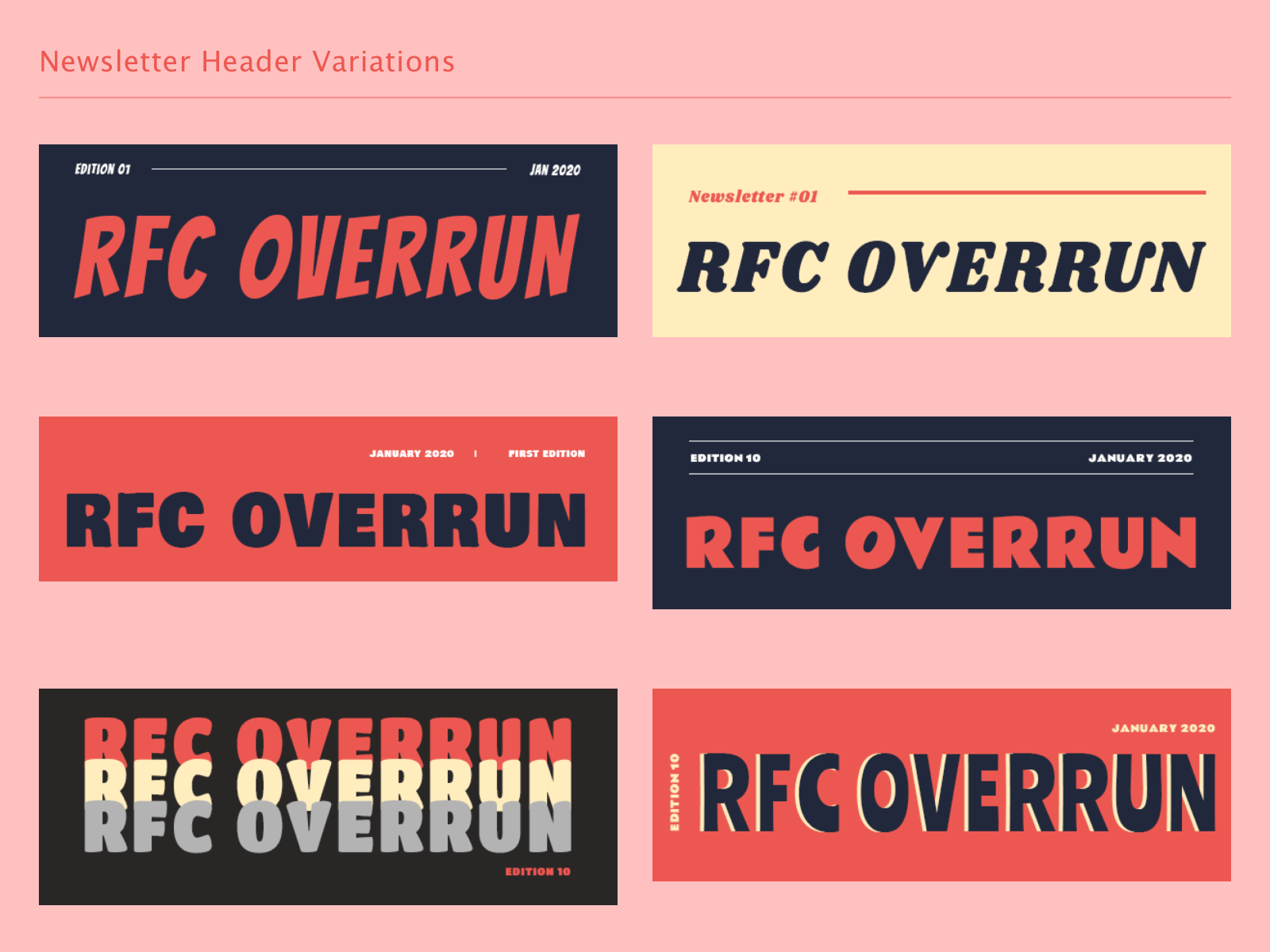 Run For Cover Records Newsletter Header Variations By Keeley Laures On Dribbble