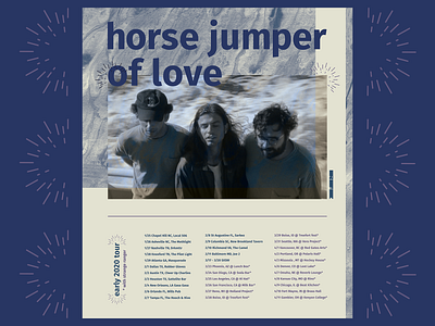 horse jumper of love tour poster art direction collage digital design digital drawing graphic design poster poster design show flyer show poster tour flyer typography