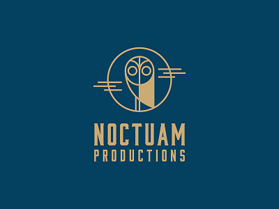 Noctuam Logo blue branding clouds gold graphic design illustrator logo night nocturnal owl photography vector