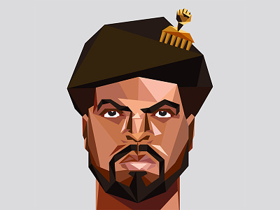 Ice Cube cali california gold hip hop ice cube illustration la music nwa polygon rap rapper