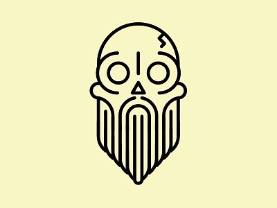 Shave or Die abstract beard dead design illustration illustrator line art logo photoshop skull vector yellow