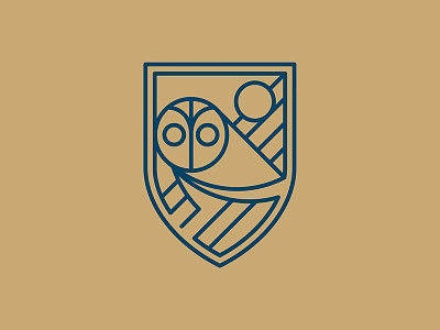Owl Crest abstract bird gold graphic design icon illustration illustrator logo minimal owl ui vector