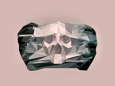 Gemini abstract black design graphic design icon illustration illustrator logo pink polygon skull vector