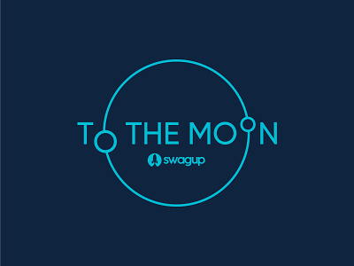 To the Moon blue illustration illustrator logo moon rocket space spaceship swag swagup typography vector