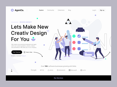 Design Agency - Web design agency app clean clean design company corporate creative design design team landing landing design marketing minimal page portfolio site ui ui ux web design website