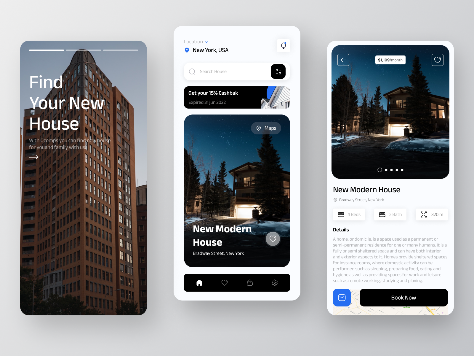 Real Estate - Mobile design by Ethan for Ui Sharks on Dribbble