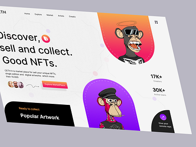 NFTs market place - Web Design