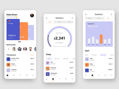 Bank app - Mobile design