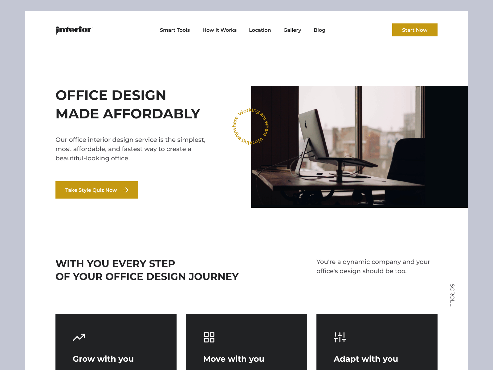 Office Design Landing Page animation behance branding creative design digital userexpirience dribbble firstshot flatdesign graphic graphic design interface minimal rx ui uidesign userexpirience uxdesign digital userexpirience webdesign