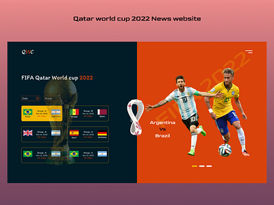Qatar world cup 2022 news website design f figma graphic design typography ui ux