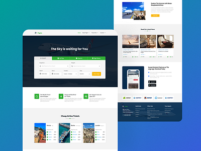 B2B Website (Flights) design f figma graphic design illustration typography ui ux website