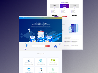 Hosting Business Website design figma graphic design lading page typography ui ux website