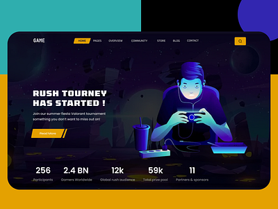 Game Landing Page design digital agency figma game graphic design homepage illustration landing page typography ui uiux ux website