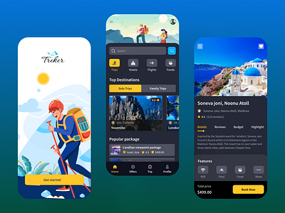 Travel Service - Mobile App app best app booking design figma graphic design mobile app travel app travels typography ui ux