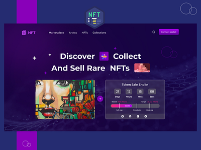 NFT Marketplace Website - Hero Section