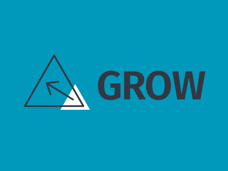 Grow arrow decrease grow growth increase maturity triangle