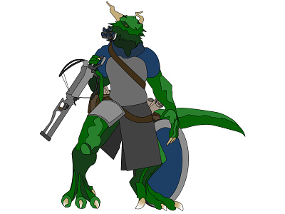 Dragonborn Artificer dnd character dnd illustration vector