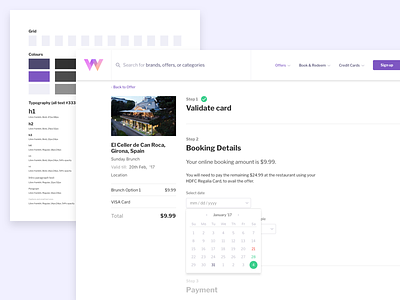 Reservation flow booking component library design systems libre franklin reservation table booking ui