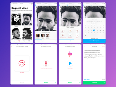 Personalized videos - request flow ios sf ui social network ui ux