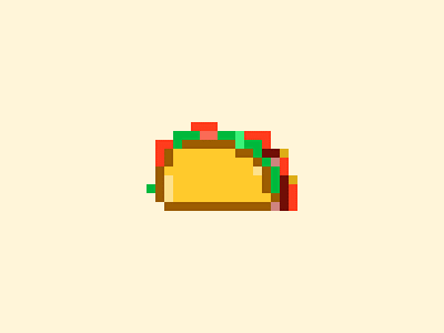 Taco 🌮 8 bit retro taco