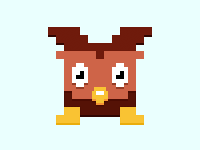 8-bit Owl 8 bit 8 bit emoji animal owl retro