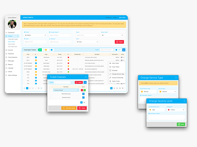 Support Tickets business management management tool saas ui