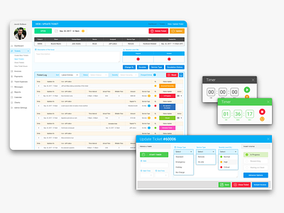 Support Tickets business management customer business invoicing management tool saas ui