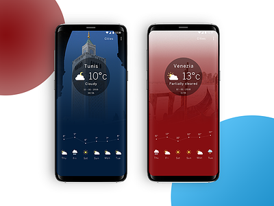 Weather App UI android app card challenge daily dailyui rome s8 tunisia ui weather