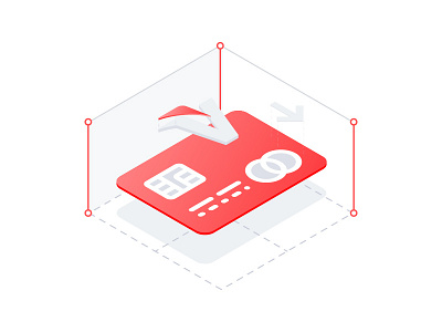 Withdraw 3d icon isometry onboarding vector