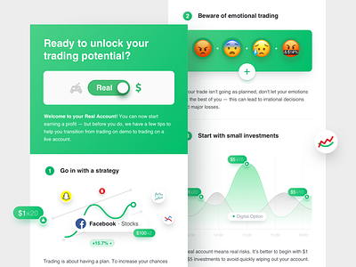 Unlock potential — Email campaign bubbles campaign chart clean cta email email design emoji illustraion switcher trading
