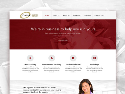 Corporate HR Website big images business client corporate flat hr icons service web