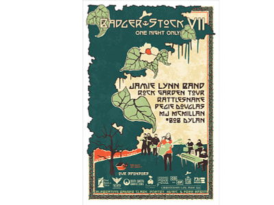BadgerStock VII Poster design graphic design illustration poster